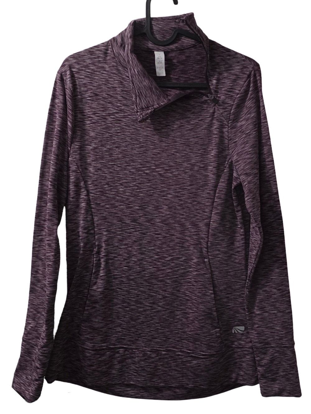 Marika Women's Purple Space-Dye Quarter-Zip Performance Top